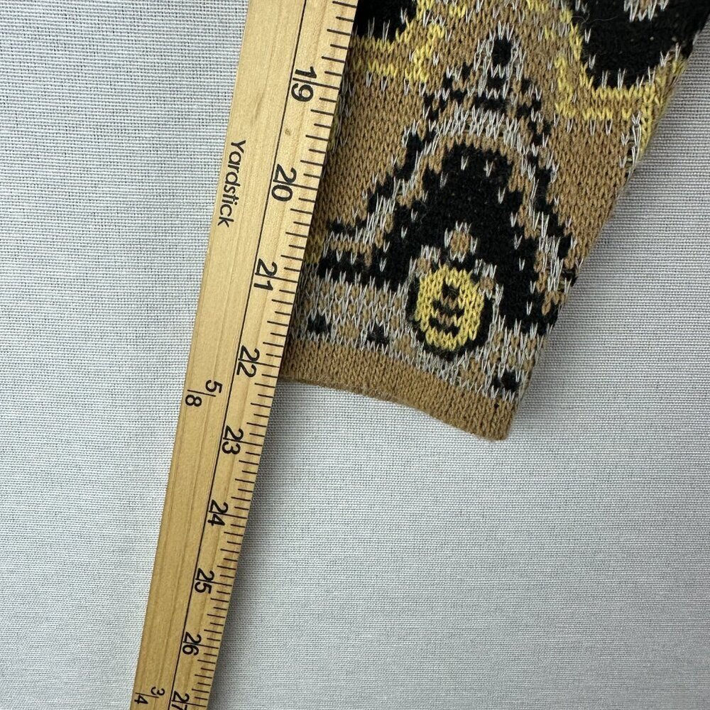 CENY WOMEN'S RUG PRINT ACRYLIC SWEATER LONG SLEEVE BUTTO-UP VINTAGE SIZE S - Picture 8 of 9